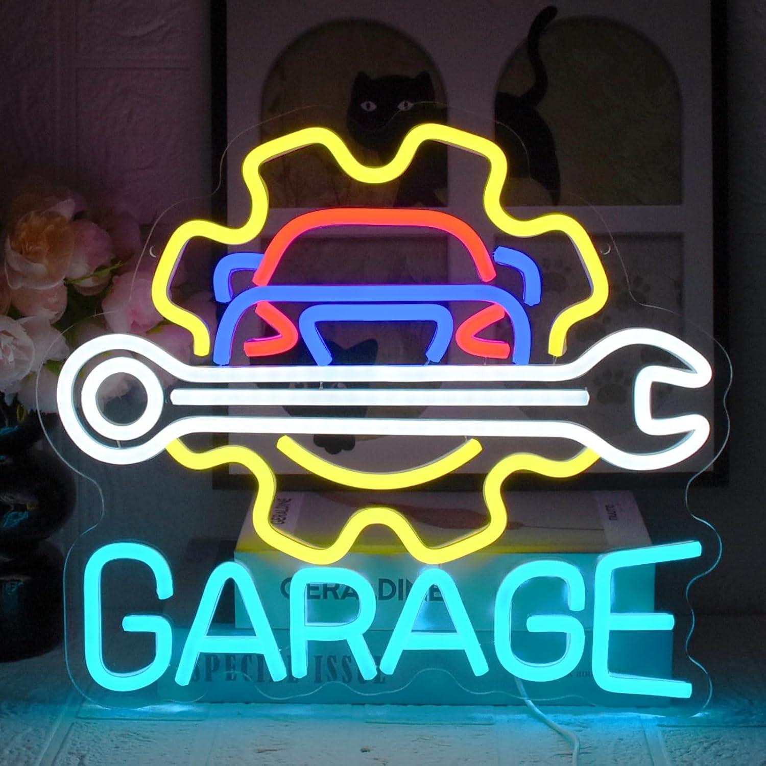 Neon Sign Party - لافتة نيون للجراج تعمل بالـ USB،