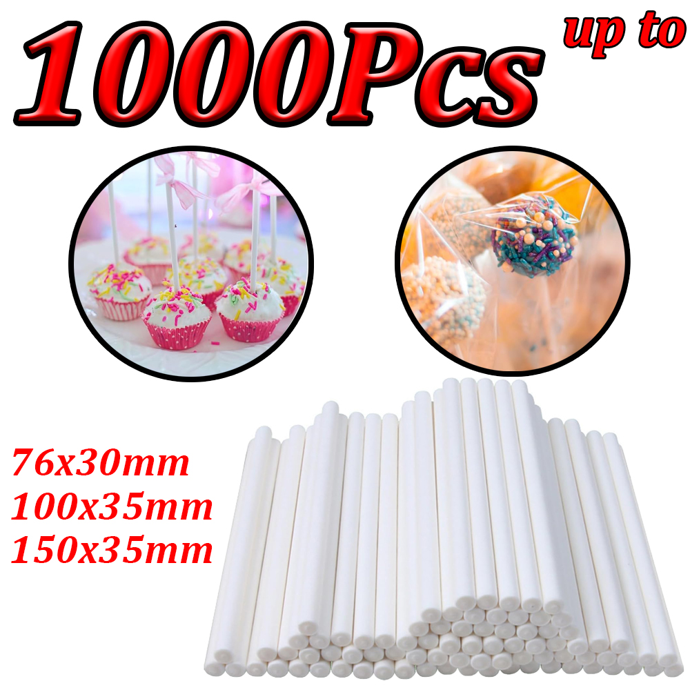 Cotton Candy Cone - 100-1000 قطعة من أعواد المصاصات الورقية