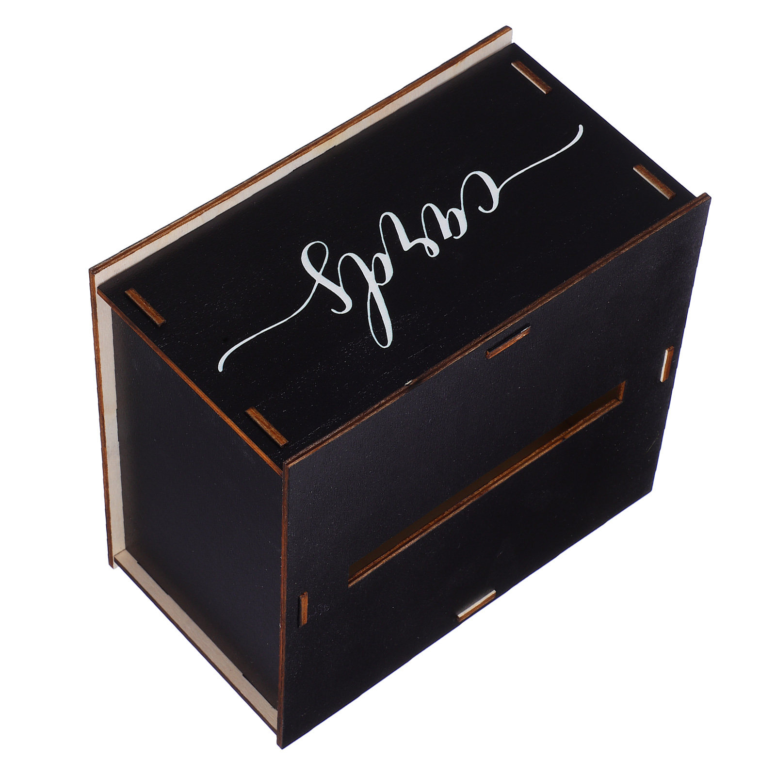 Event Party Box - صندوق خشبي للبطاقات، حامل مظاريف ريفي