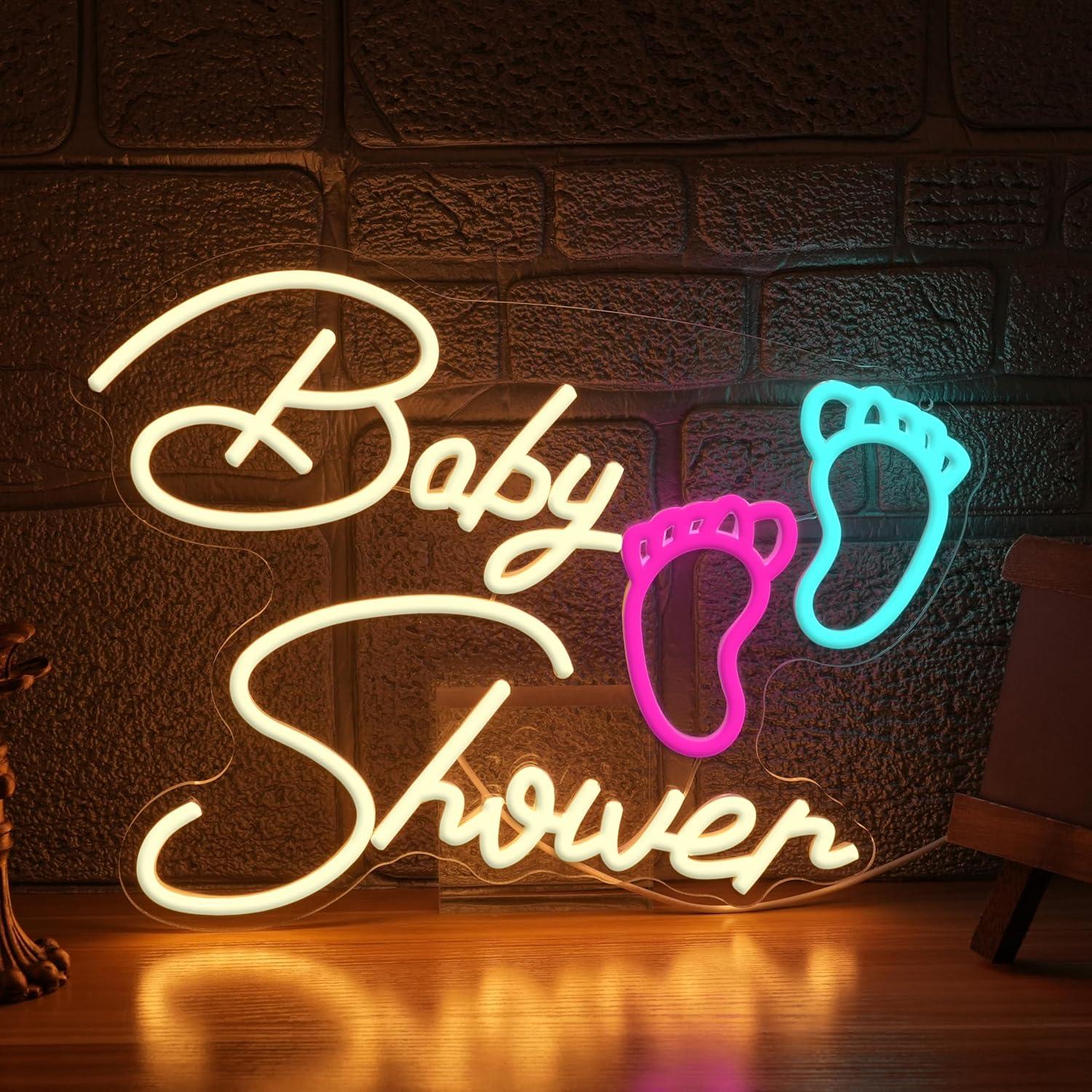 Neon Sign Party - لافتة نيون لحفل استقبال المولود، إضاءة