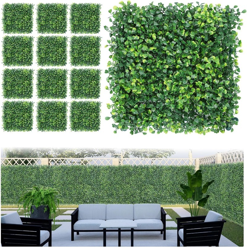 Flower Wall Panel - 1/3/6 قطع من النباتات الاصطناعية، لوحة