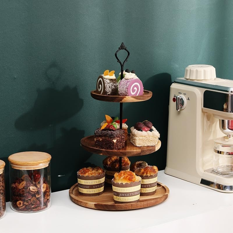 حامل كيك من 3 طبقات مصنوع من خ - مراجعة Cupcake Stand Tier وسعره