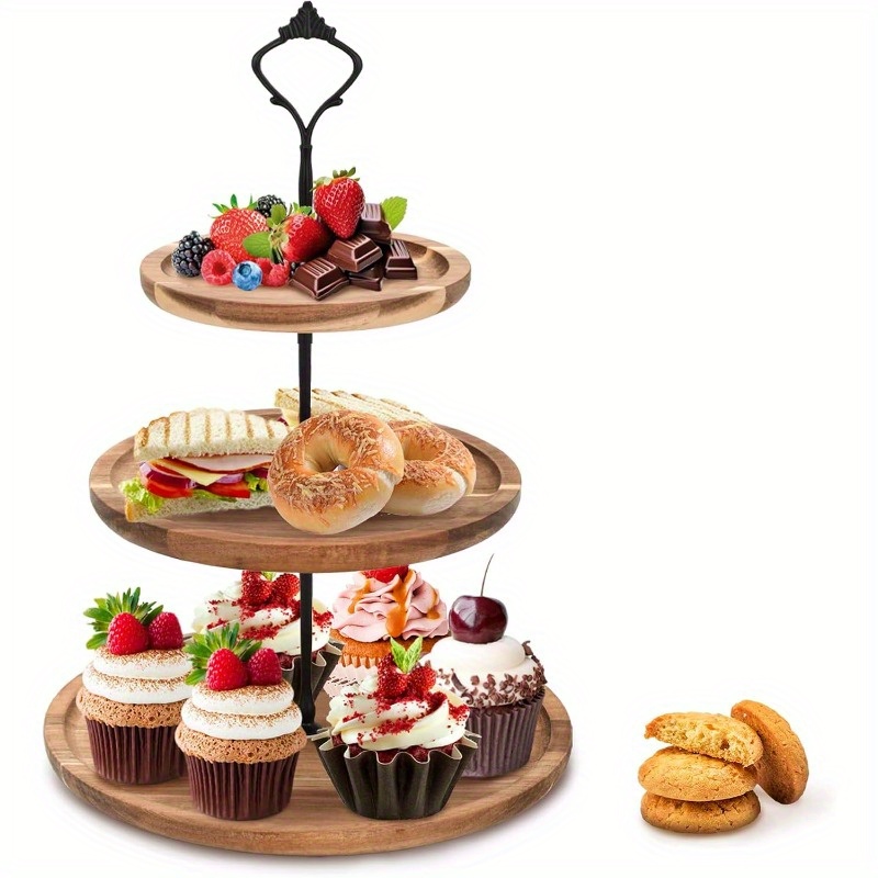 حامل كيك من 3 طبقات مصنوع من خ - مراجعة Cupcake Stand Tier وسعره