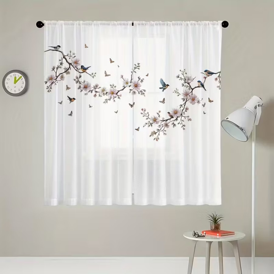 قطعتان من الستائر الشفافة المط - مراجعة Flower Wall Panel وسعره