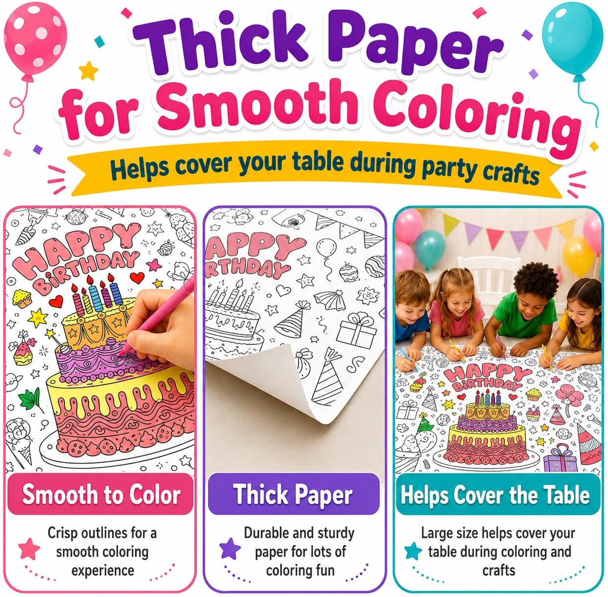 ملصق تلوين عملاق للأطفال، ورق  - مراجعة Table Cloth Disposable وسعره