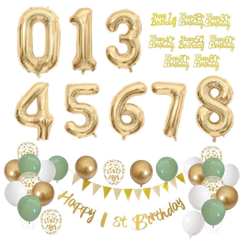 مجموعة زينة عيد الميلاد مكونة  - مراجعة Party Banner Gold وسعره