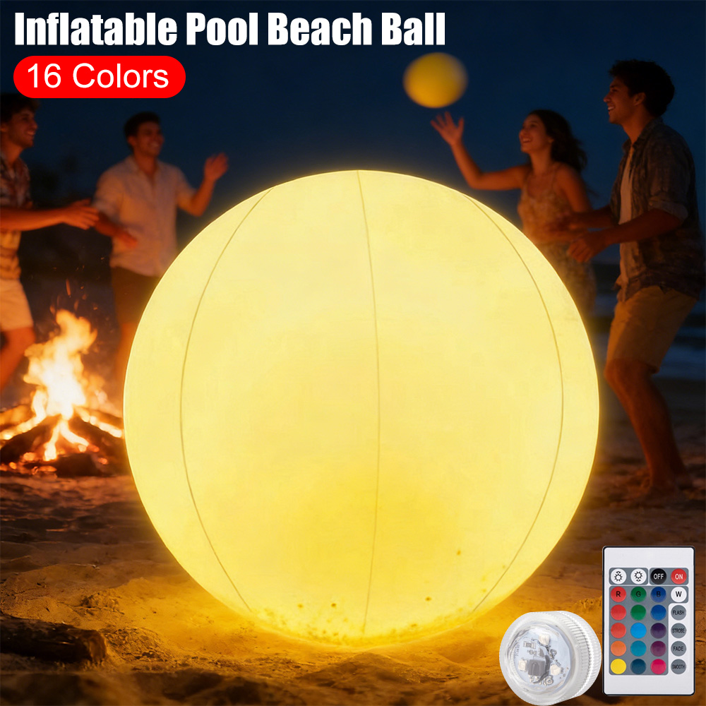 كرة شاطئ قابلة للنفخ مضيئة بتق - مراجعة Led Balloon Light وسعره