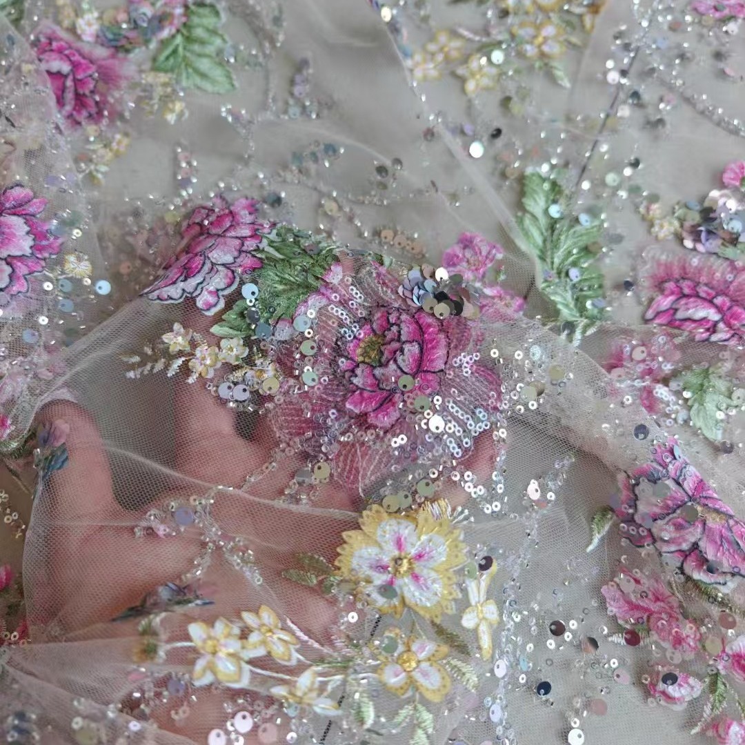 قماش دانتيل فاخر مطرز بالخرز ب - مراجعة Glitter Tablecloth وسعره