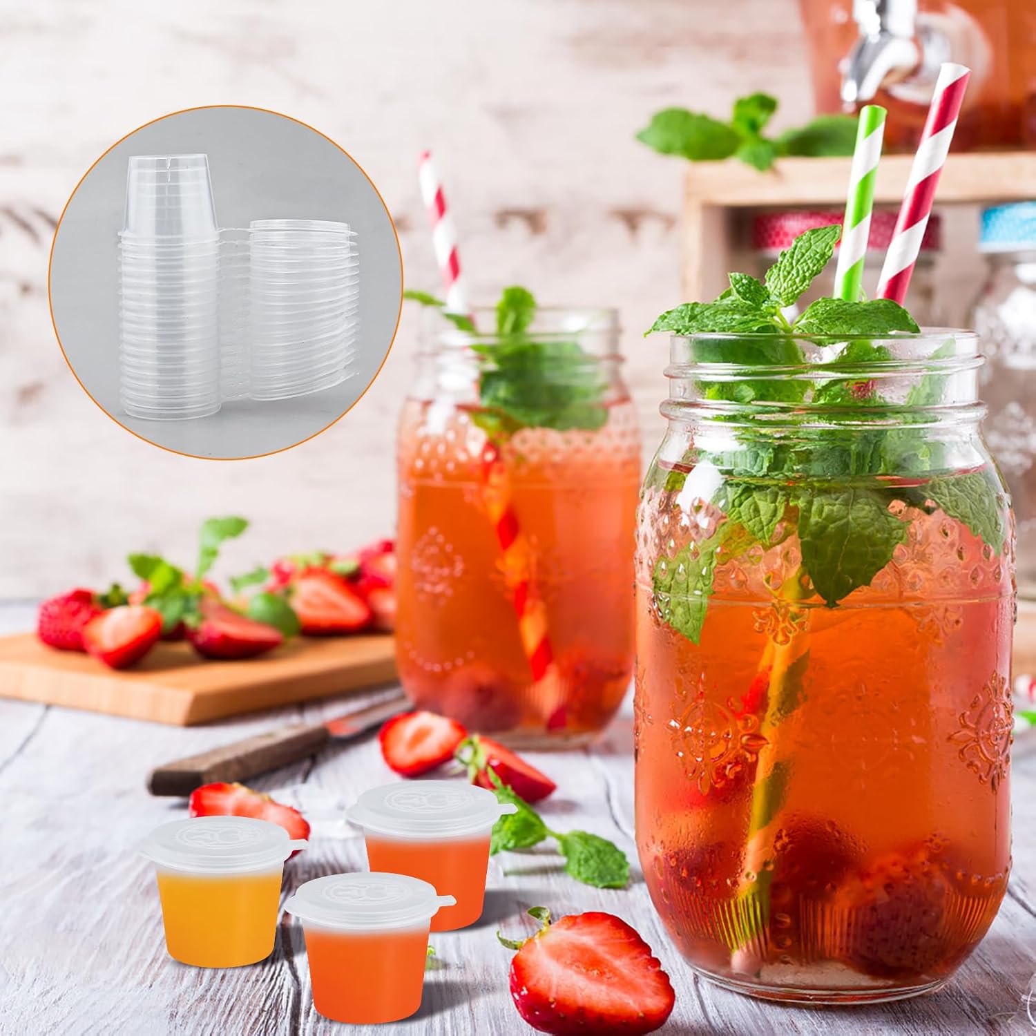 أكواب صلصة بلاستيكية شفافة للا - مراجعة Plastic Cup 50Pcs وسعره