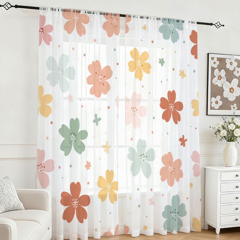 قطعتان من الستائر الشفافة المط - مراجعة Flower Wall Panel وسعره