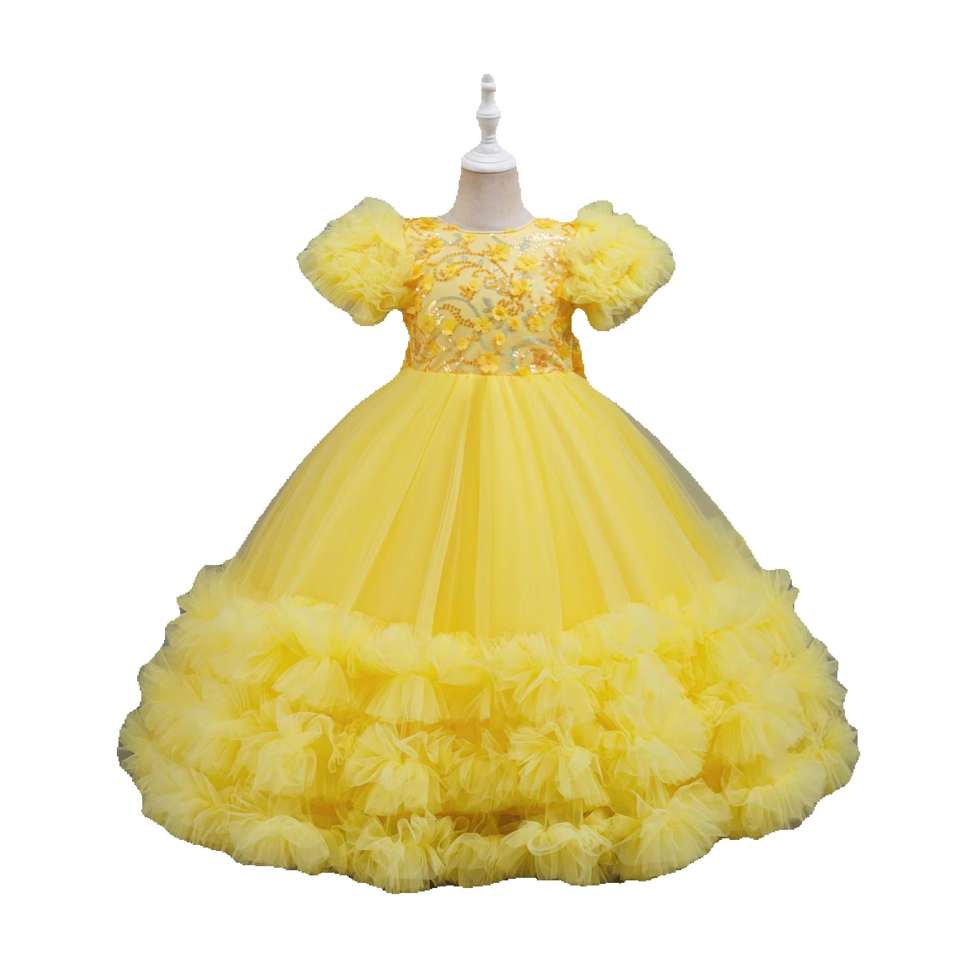 فساتين زفاف صيفية صفراء مزينة  - مراجعة Glitter Tablecloth وسعره