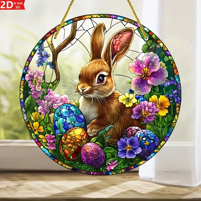 2 قطعة أرنب عيد الفصح الملون ا - مراجعة Flower Wall Panel وسعره